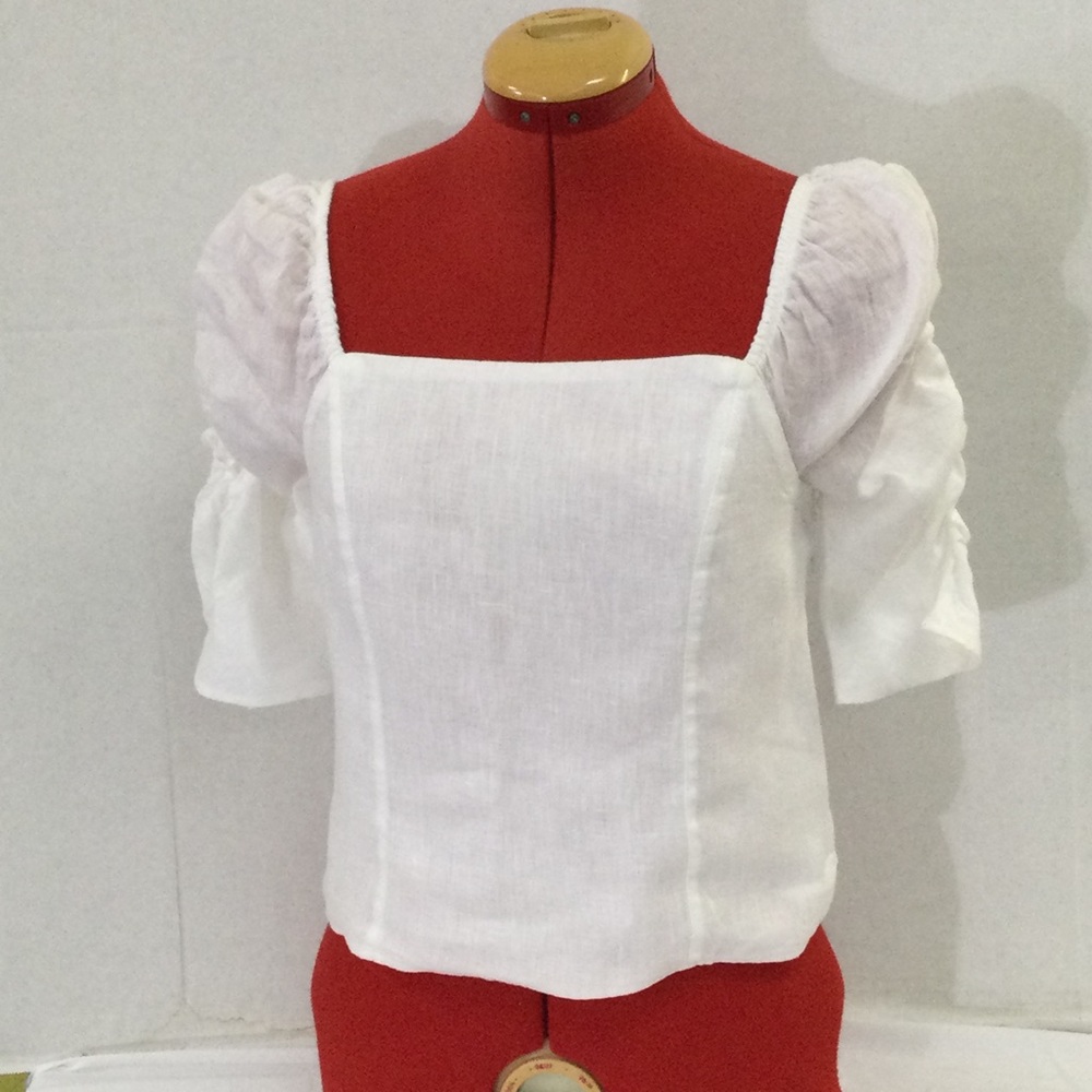 100% linen Rachel Zoe blouse